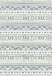 Flachwebeteppich Kelim 3 in Blau/Natur ca. 160x230cm
