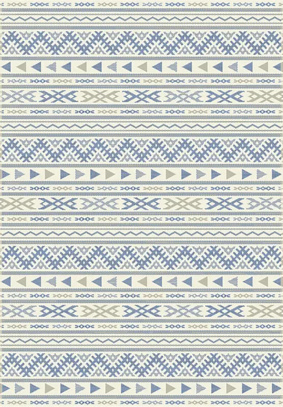 Flachwebeteppich Kelim 3 in Blau/Natur ca. 160x230cm