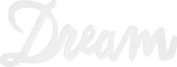 Dekobuchstaben Dream in Weiß