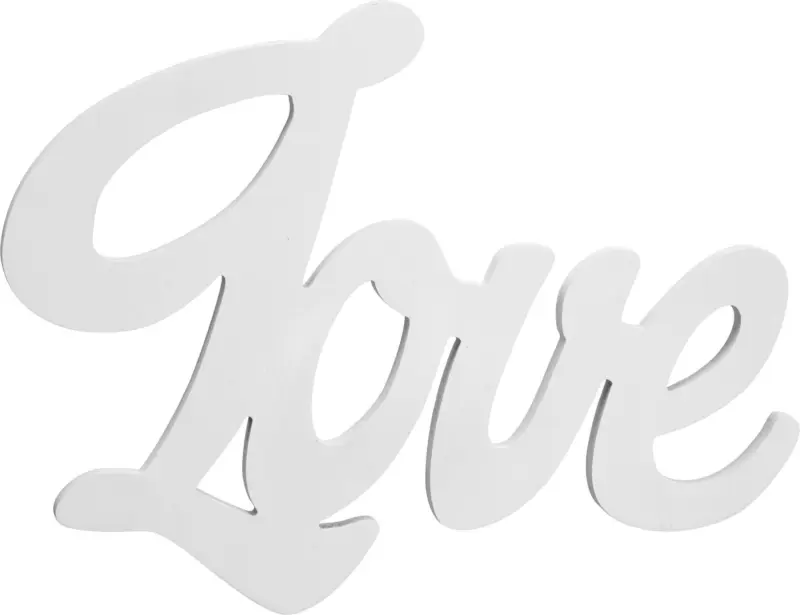 Dekobuchstaben Love in Weiß