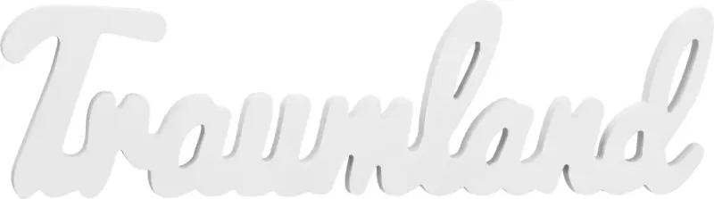 Dekobuchstaben Traumland in Weiß