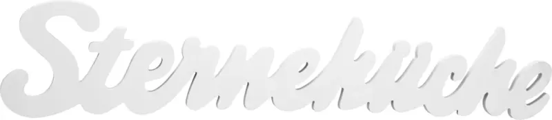 Dekobuchstaben Sterneküche in Weiß