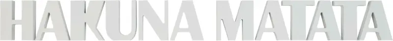 Dekobuchstaben Hakuna Matata in Weiß