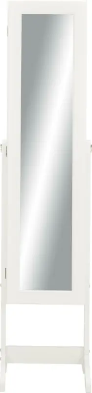 Schmuckschrank in Weiß mit Spiegel