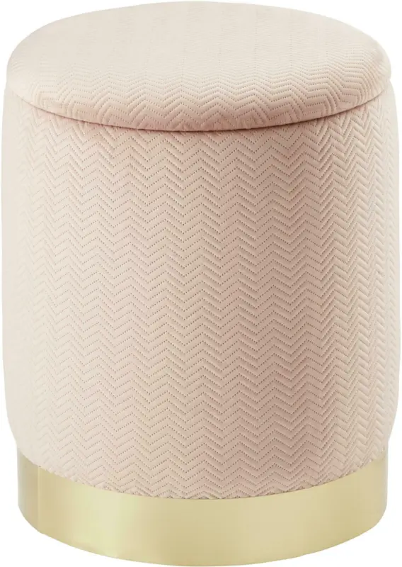 Hocker aus Samt in Rosa