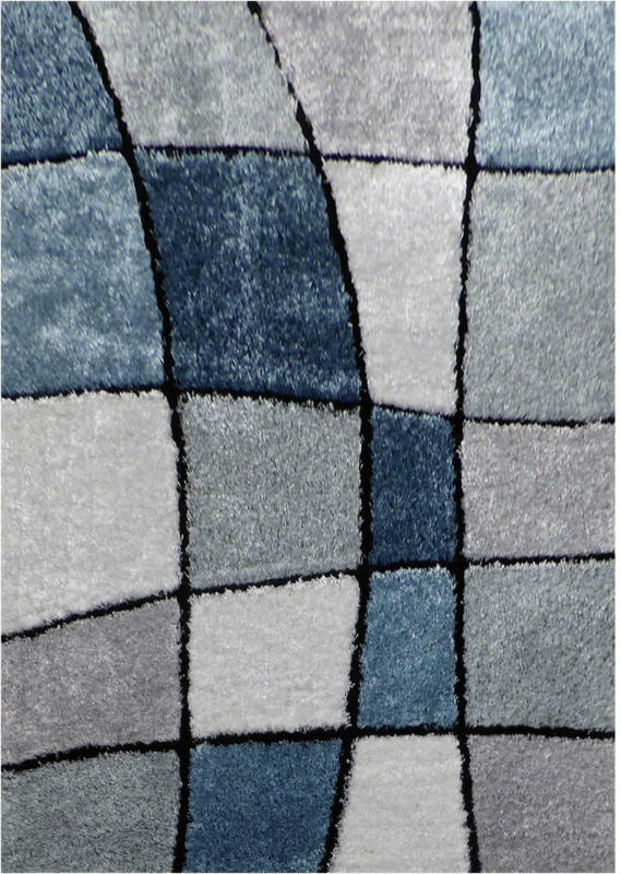 Hochflorteppich Fancy in Grau/Blau ca.120x170cm