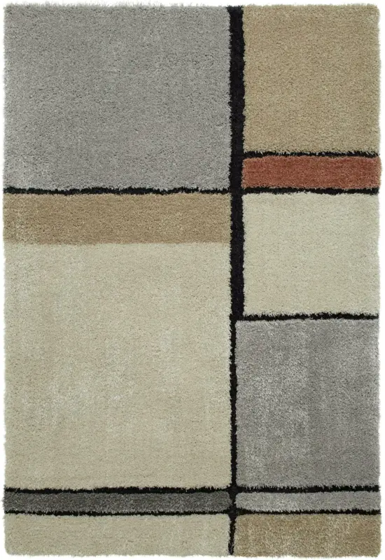 Hochflorteppich Nancy in Natur/Grau ca. 120x170cm