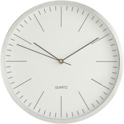 Uhr Rena in Silber/ Weiss ca.Ø29,6cm