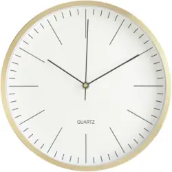 Uhr Rena in Gold/ Weiss ca.Ø29,6cm