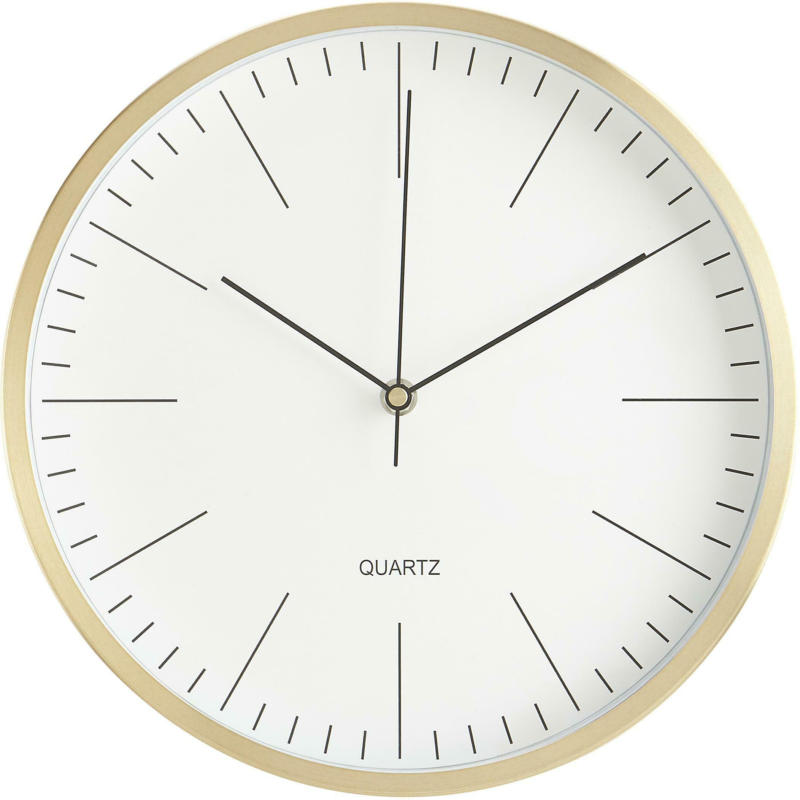 Uhr Rena in Gold/ Weiss ca.Ø29,6cm