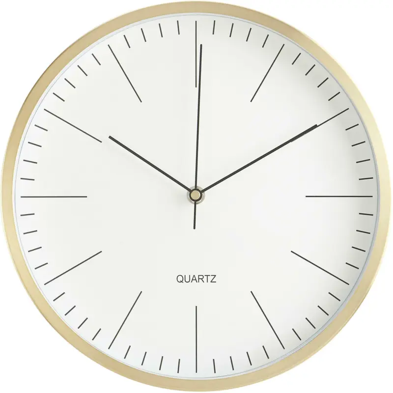 Uhr Rena in Gold/ Weiss ca.Ø29,6cm