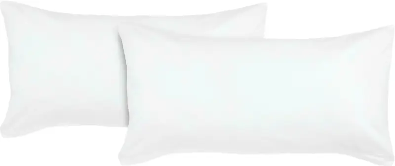Kissenhülle Basic in Weiß, 2er-Set