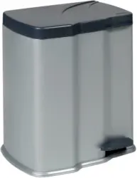 Treteimer Gunnar in Schwarz/Silberfarben