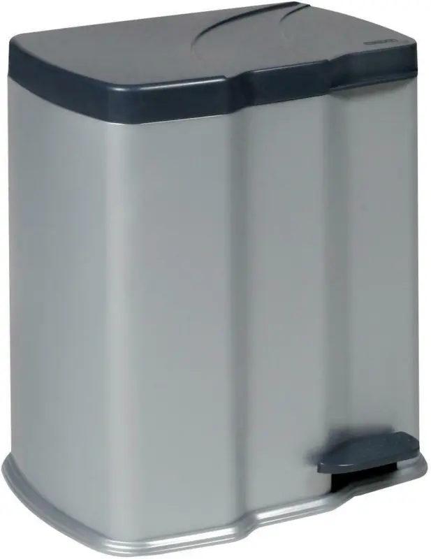 Treteimer Gunnar in Schwarz/Silberfarben