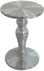 Blumensäule in Silberfarben