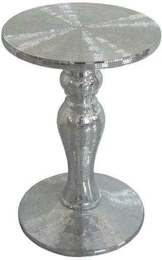 Blumensäule in Silberfarben