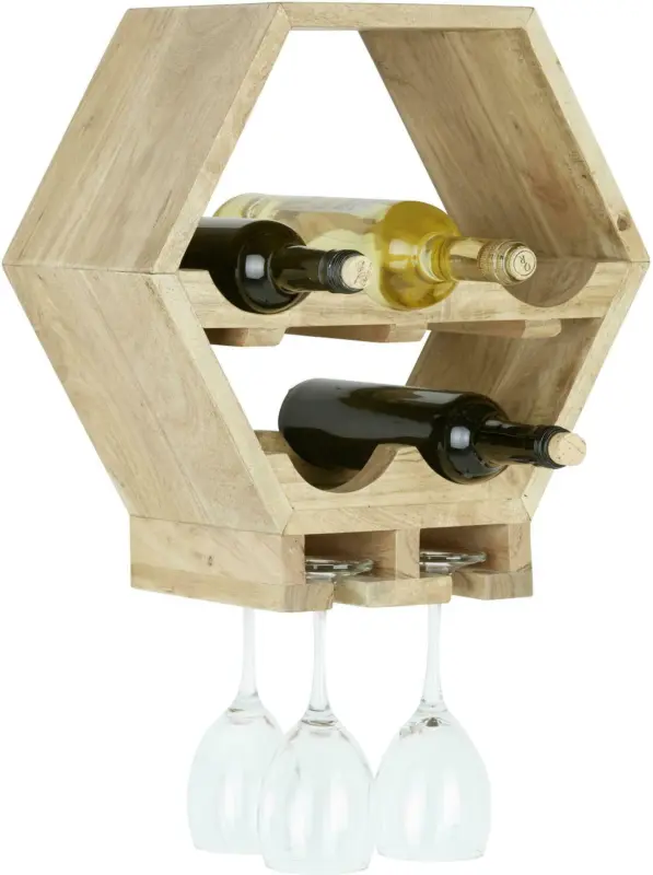 Weinregal aus Akazie Massiv