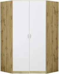 Begehbarer Eckschrank in Eichefarben