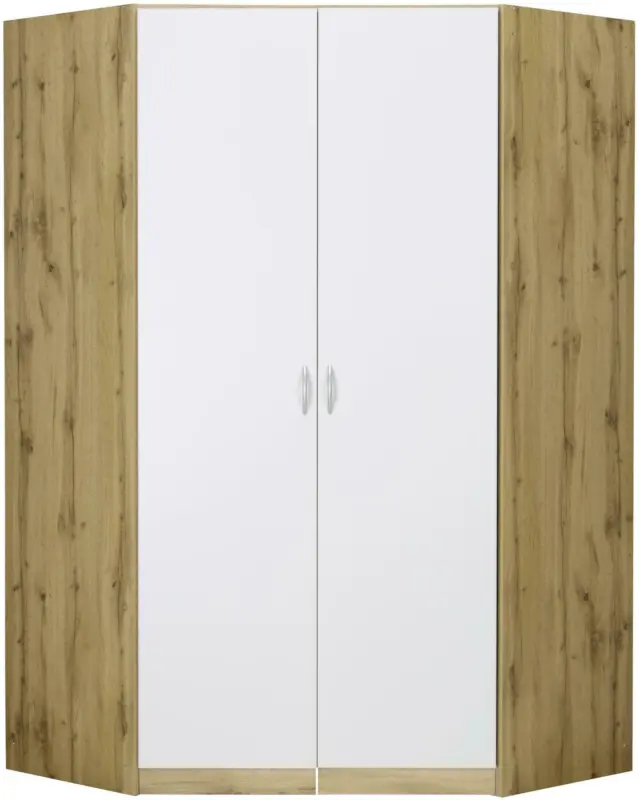 Begehbarer Eckschrank in Eichefarben