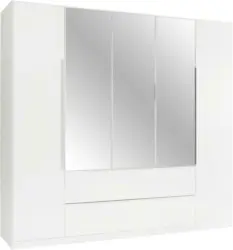 Kleiderschrank in Weiß inkl. Spiegel