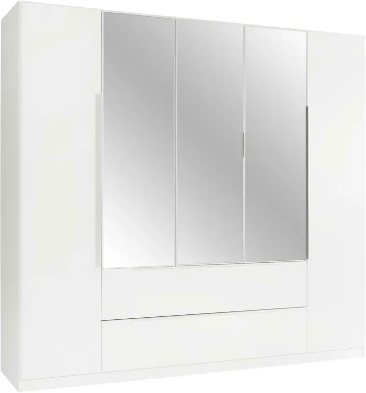 Kleiderschrank in Weiß inkl. Spiegel