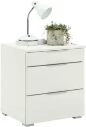 Nachtkästchenset in Weiß, 2-teilig