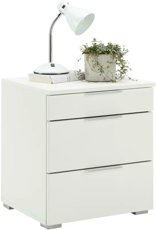 Nachtkästchenset in Weiß, 2-teilig