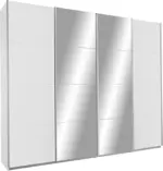 mömax Schwebetürenschrank in Weiß mit Spiegel