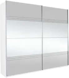 Schwebetürenschrank in Grauspiegel mit Spiegel