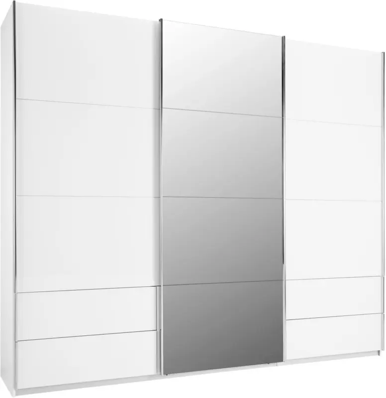Schwebetürenschrank in Weiß