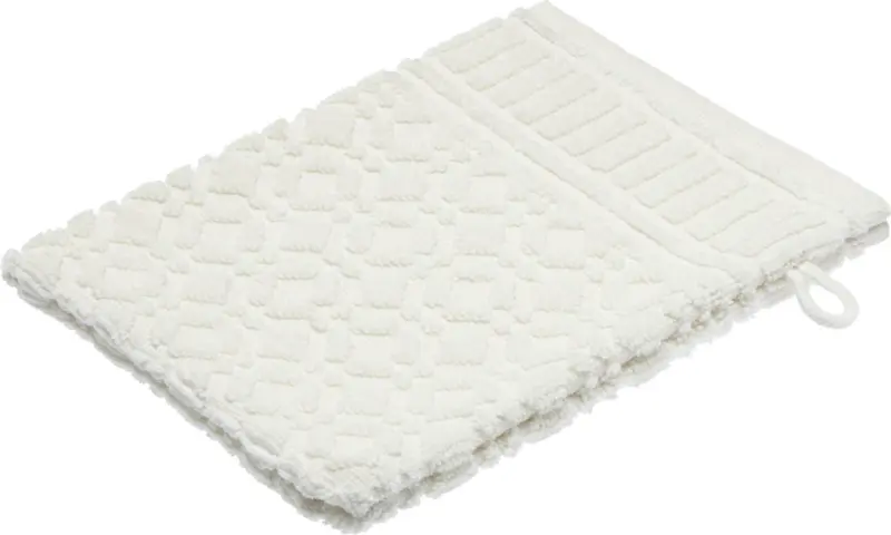 Waschhandschuh Carina in Weiß ca. 16x21cm