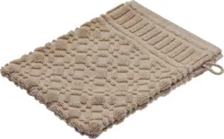 Waschhandschuh Carina in Braun ca. 16x21cm