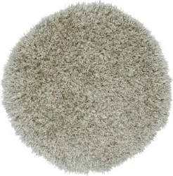 Hochflorteppich Lambada in Naturfarben Ø ca. 67cm