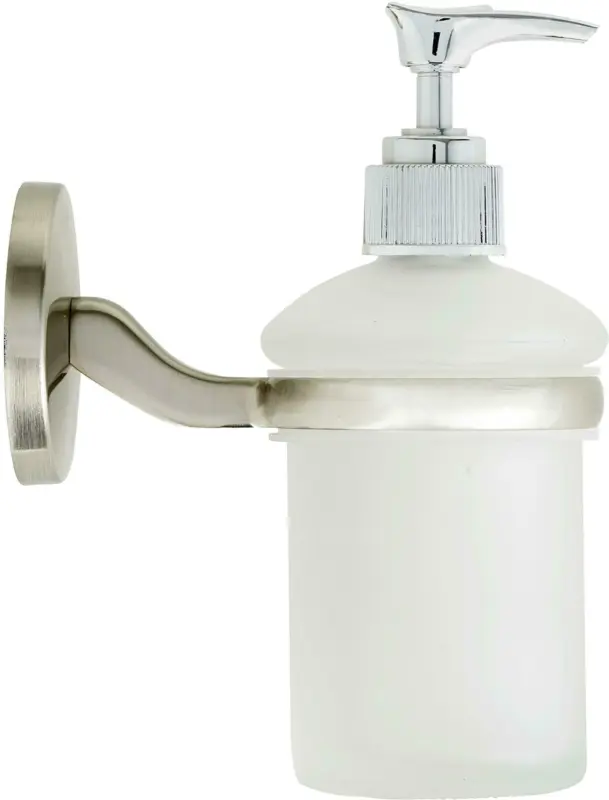 Seifenspender Weiß/Edelstahlfarben