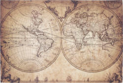 Flachwebeteppich World Map ca.120x180cm