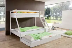 Bettschubkasten 'Mike' , aus Buche, weiß