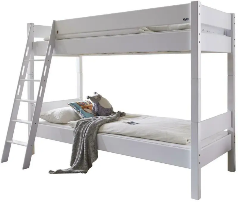 Etagenbett 'Stefan' , aus Buche, wei&szlig;