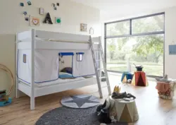 SPIELVORHANG in Blau/Wei&szlig;