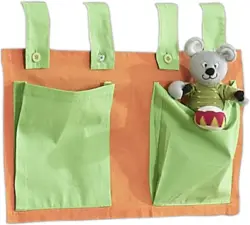 Betttasche in Gr&uuml;n/Orange