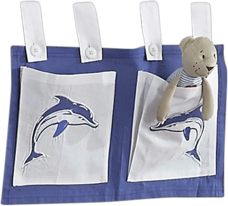 Betttasche in Blau