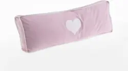 Kinderkissen Seitenkissen in Rosa/Weiß ca. 88x30x11cm
