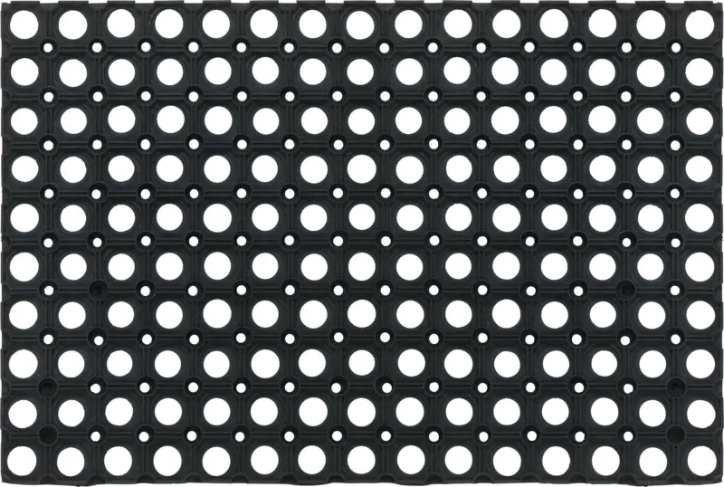 Fußmatte Ring Rubber in Schwarz ca. 40x60cm
