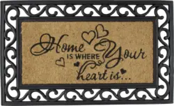 Fußmatte Hearts in Braun ca. 40x60cm