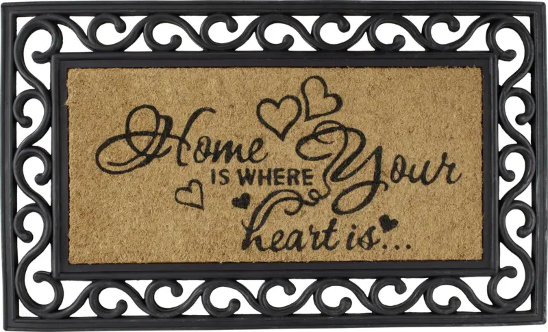Fußmatte Hearts in Braun ca. 40x60cm