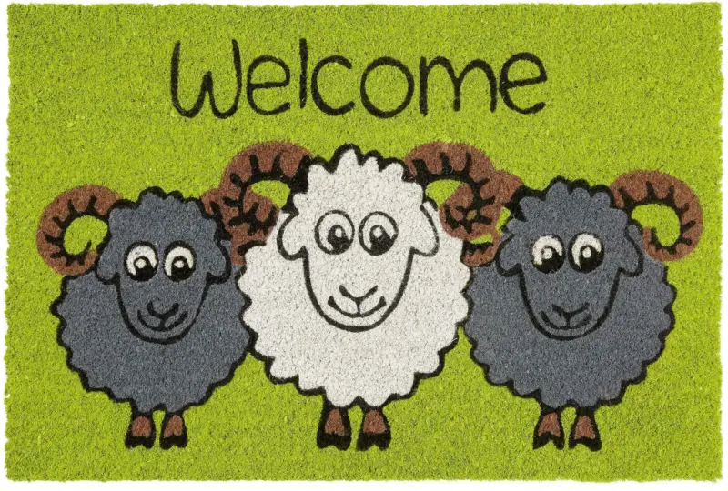 Fußmatte Welcome Sheep in Multicolor ca. 40x60cm