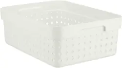 Korb Seoul aus Kunststoff in Weiß