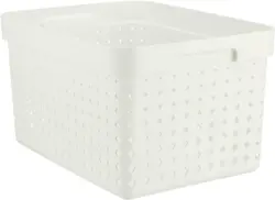 Korb Seoul aus Kunststoff in Weiß