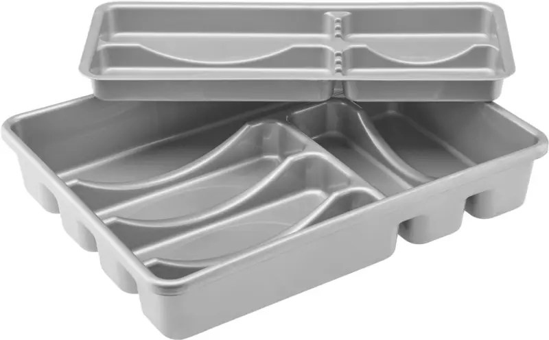 Besteckeinsatz Amalie aus Kunststoff in Grau