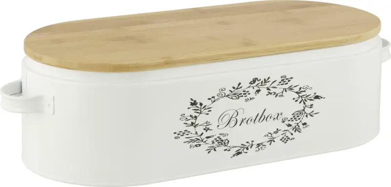 Brotbox Lore aus Metall in Weiß