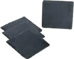 Untersetzerset Stoney in Schwarz